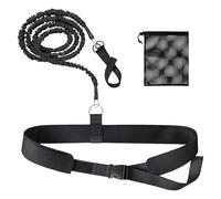 Swim Belt - Nylon, 29.53-59.06 Inches, Adjustable Belt with Storage Bag | Pool Exercise Tether Floating Resistance Trainer, Swimming Fitness Gear For Kids, Adults, Men, Women, Beginner Pool Workouts