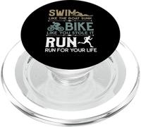 Swim Bike Run - Bicicleta de triatlón PopSockets PopGrip para MagSafe
