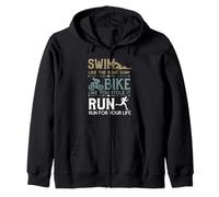 Swim Bike Run - Bicicleta de triatlón Sudadera con Capucha