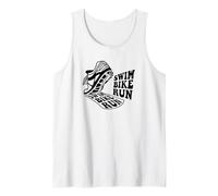 -swim, bike, run- Triatleta correr nadar ciclismo triatlón Camiseta sin Mangas