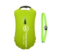 Swim Buoy for Open Water, Light and Visible Float, Safe Training Tow Float, Swim Training Safety Buoy, Adjustable Waist Belt Tow Float, Inflatable Open Water for Safe Swimming (Orange, Green, Pink)