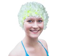 Swim Caps For Women - Fashion Flower Swim Cap with Floral Petals, Comfortable Swimming Caps | Ear Protection For Adult Women Girls, Long Or Short Hair