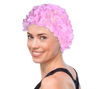 Swim Caps For Women - Fashion Flower Swim Cap with Floral Petals, Comfortable Swimming Caps | Ear Protection For Adult Women Girls, Long Or Short Hair