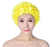 Swim Caps For Women - Fashion Flower Swim Cap with Floral Petals, Comfortable Swimming Caps | Ear Protection For Adult Women Girls, Long Or Short Hair