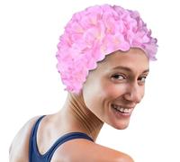 Swim Caps for Women - Silicone Swimming Hat for Hair Protection | Stretchy Waterproof Material with Comfortable Fit, Reduces Drag, Keeps Hair Dry, Ideal for Pool, Beach Training