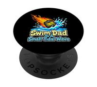Swim Dad To A Small Tidal Wave Instructor de natación PopSockets PopGrip Adhesivo