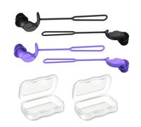 Swim Ear Plugs 2 Pair Silicone Waterproof With Case For Travel