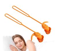 Swim Ear Plugs - Silicone Waterproof Earplugs | Reusable with Lanyard | Silicone material, three-layer design, washable and waterproof, 2-piece set for swimming, sleep and noise reduction