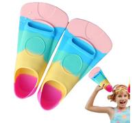 Swim Fins Kids,Food-Grade Silicone Swim Flippers Sport Fins - Professional Diving Supplies, Multi-Purpose Swimming Training Accessory For Girls, Boys, Children