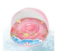 Swim Float, Kids Inflatable Swim Ring with Detachable Canopy Anti Support Buoyancy Seat for Boys Girls 0-3 Years Water Play Safety Float for Pool Beach Outdoor