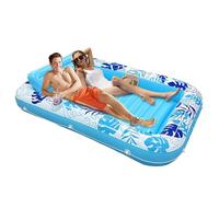Swim Floats | Monstera Leaf Pattern Inflatable Sun Tanning Hammock | Adult Pool Lounger Float | for Break Weekend Gathering Holiday Vacation