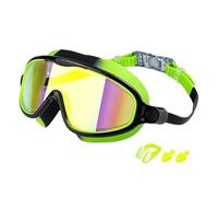 Swim Goggles Anti Fog - Leak Proof Swimming Gear for Pool Beach | Adjustable Silicone Strap with Nose Clip and Earplugs, UV Protection, Comfortable Fit, Diving Training for Water Sports Outdoor Fun