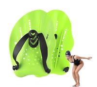 Swim Hand Paddles, Upper Body Strength Trainer, Adjustable Strap Power Paddles, Portable Swims Training Equipment for Lap Swimming, Kids, Women, Men, 7.87x5.31 Inches