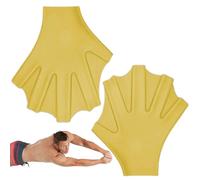 Swim Paddles, Silicona Gloves, Anti-Slip Duck Paw Design with 7,87 x 7,09 pulgadas Size, Buoyancy Trainer, Pool and Beach Use, for Snorkeling Diving Indoor Outdoor, Black Yellow