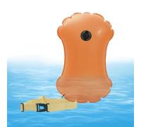 Swim Pull Buoy, Highly Visible Safety Float, 16 Inches Open Water Buoy with Adjustable Strap, Swim Bubble with Bright Color, Training Accessory for Swimmers Triathletes Snorkelers Kayakers Outdoor