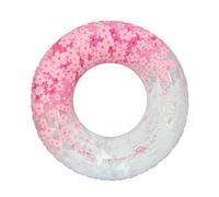 Swim Ring - Inflatable Flower Sequin Pool Float for Summer Water Fun | Ergonomic Handle Design, Comfortable Floating Accessory, Suitable for Beach Lake River Water Park Vacation Party Photo, 9.44in