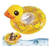 Swim Rings Kids, Inflatable Pool Floats, Duck Shape Design, Built-In Handle, Baby-Friendly Material, Yellow Color, Perfect for Summer Beach Lake Travel Backyard, 23.62 Inches Yellow