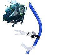 Swim Training Snorkel | Underwater Breathing Tube with Silicone Mouthpiece | Head Protection Pad Anti-Choking Design | Adult Youth Lap Swimming Gear