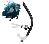 Swim Training Snorkel | Underwater Breathing Tube with Silicone Mouthpiece | Head Protection Pad Anti-Choking Design | Adult Youth Lap Swimming Gear