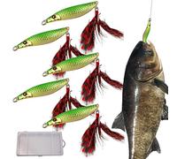 Swimbait Fishing Lures - 5 piezas Metal Sinking Move Sequin,Bass Lure | for Lake River Saltwater Freshwater Men Beginners Professionals