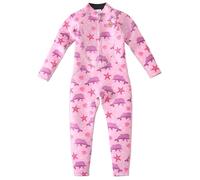 Swimbubs Traje de neopreno térmico de longitud completa para niños de 2 mm, manga larga y pierna para piscinas frías y playa (1-2 años, delfín rosa)