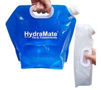 SwimCell Botellas De Agua Plegables 5L - Bolsas De Agua Portátiles Plegables Ligeras Libres De BPA Para Camping Y Festivales. Asa Moldeada Fácil De Llevar. 10L Agua Total. Pack De 2
