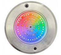 SWIMHOME Foco LED Mini Piscina Extraplano, Acero Inoxidable, RGB 4 Hilos, Relleno Resina, Ø11cm 6W 12V DC