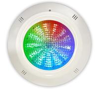 SWIMHOME Foco LED Piscina RGB Superficie 18W (12V DC | 4 Hilos) - Sincronizable | REQUIERE CONTROLADOR (No Incluido) | Compatible WiFi/Remoto | Estanco Reforzado Epoxy (Ø29cm)