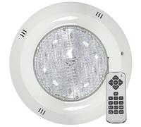 SWIMHOME Foco Piscina Superficie LED RGB 35W 12V AC (2 Hilos) con MANDO RF INCLUIDO, Luz Colores con Memoria, IP68, Fácil Instalación (RGB con Control Remoto (Cable de 2 hilos))