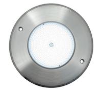 SWIMHOME Warmpool Foco LED Mini para Piscina Extraplano Acero Inoxidable Blanco Frío 6000K IP68 Resina Ø16cm 10W 12V AC
