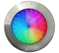 SWIMHOME Warmpool Foco LED Piscina RGB 35W Extraplano, Acero Inoxidable AISI316, Relleno Resina IP68, Ø28cm, 12V AC