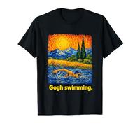 Swimmer Impressionist Style Landscape Art Camiseta