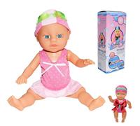 Swimming Baby Doll, 2025 New Waterproof Swimmer Doll, Swimming Baby Doll with Movable Joint Battery Powered for Pool, Bathtub, Beach & Gift for Kids.Give a Clockwork Swimming Doll as a Gift (Upgraded)