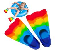 Swimming Flippers Silicone Rainbow Flippers for Swimming Kids