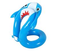 Swimming Floats, Inflatable Vest, Shark-Themed Ring , Adjustable Safety Buckle for Beach, Lake, River, Pool, Games, Summer, 17.32x13.78 inches, Blue