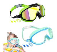 Swimming Goggles, Goggle Kids Swim Accessories, 6.5x2.56 Inch Anti Fog No Leaking Eyewear & Leak Proof Design, Nose Clip UV Protection for Diving Snorkeling Beach Pool Summer Girls