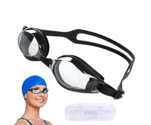 Swimming Goggles Waterproof Anti-Glare Silicone Strap Adults Teenagers