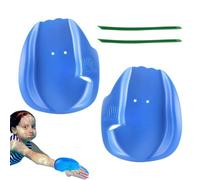 Swimming Hand Paddles, PVC Workout Training Gear, Adjustable Swim Aid Tool, Ergonomic Design Pool Exercise Equipment for Beginners, Teens and Adult Swimmers, 6.3x5.31 Inches