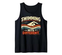 Swimming Hits Different Vintage Camiseta sin Mangas