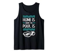 Swimming Home Is Where The Pool Is Swimmer Cita Camiseta sin Mangas