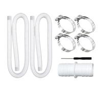 Swimming Pool Hose - 39-Inch Flexible Tube With 4 Clamps | Connector Set For Spa System | Manual Vacuum Waterfall Cleaning, Durable Lightweight Equipment For Water Flow Control Setup Outdoor Maintenan