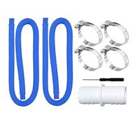 Swimming Pool Hose - 39-Inch Flexible Tube With 4 Clamps | Connector Set For Spa System | Manual Vacuum Waterfall Cleaning, Durable Lightweight Equipment For Water Flow Control Setup Outdoor Maintenan