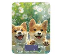 Swimming Puppy - Báscula de alimentos fácil de limpiar para artículos esenciales de cocina de 11 libras/1 onzas, escala digital de 5 kg/5 g con 4 unidades para hornear jabón Keto (pilas no incluidas)