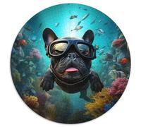 Swimming Puppy Puzzles Imposible,desafío para Adultos Juego Educativo 1000 Piezas Obra De Arte De Juego De para Adultos Y Niños Mayores De 12 Años 1000pcs (67.5x67.5cm)