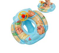 Swimming Ring - Steering Wheel Float, Cartoon Water Seat | Thickened Inflatable Animal Theme Raft Tube for Summer Activity Beach Lake Backyard Pool Garden Party