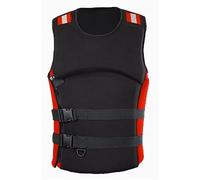 Swimming Vest Professional Breathable Portable Adult Water Sports for Boating Fishing Kayaking Surfing Canoeing Rafting Outdoor Safety Gear Buoyancy Aid Equipment(Red,L)