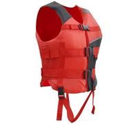 Swimming Vest Unisex Buoyancy Aid Rider Oxford Cloth Safety Vest Lightweight for Sea Fishing Boating Kayak Water Sports Swimming Surfing Canoeing Rafting Outdoor Safety Gear(Red,XXL)
