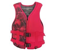 Swimming Vests for Adults, Portable Fishing Swimming Vest with Adjustable Safety Buckle, Breathable Floatation Vest for Kayaking Snorkeling Surfing Water Sports Activities(Red,L)