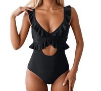 Swimsuit Solid Traje De Baño De Una Pieza Mujer Bloqueo De Colores One Piece Swimsuit Veraneo Ruching Bañador para Natacion Playa
