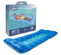 Swimways Comfort Cloud - Tumbona de piscina con almohada de inflado rápido y reposacabezas, flotadores inflables de gran tamaño para adultos